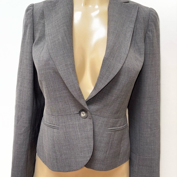 LOFT Gray Blazer Professional Tailored Suit Jacket 2P - Picture 1 of 5